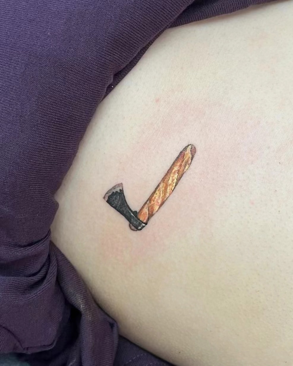 Miniature Baguette by Misa, Hong Kong female tattoo artist